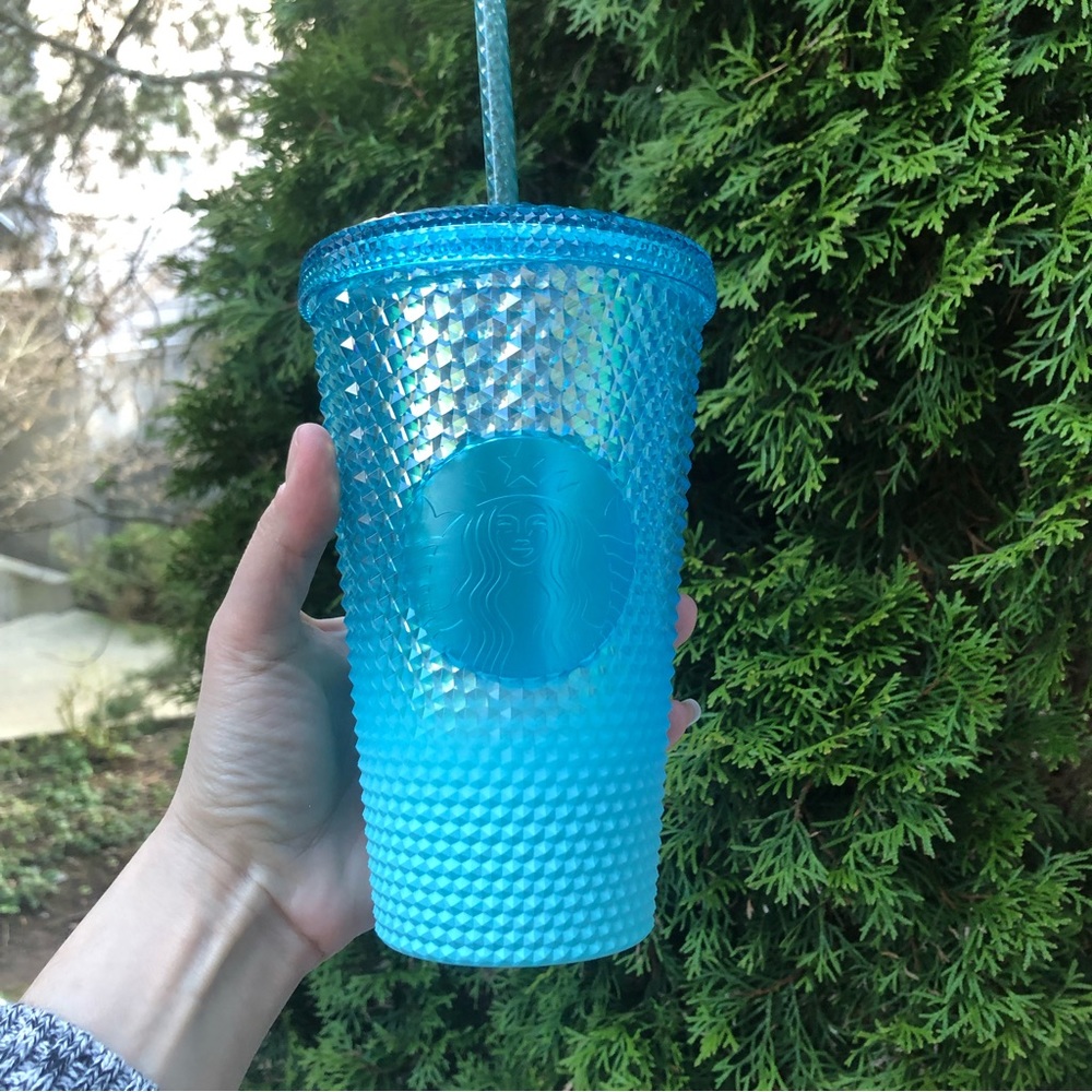 Starbucks Gradient Studded Ombre Glacier Light Blue Grande Tumbler 16 oz